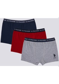 Resim U.S. Polo Assn. U.s. Polo Assn Stripped Erkek Çocuk 3lü Boxer 5274-32000 Lacivert 