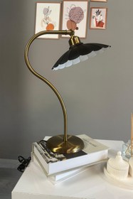 Resim Bamyum Risso Siyah Masa Lambası Dekoratif Abajur Çocuk Odası Başucu Lambası Okuma Lambası 