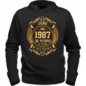 Resim Alfa Tshirt Vintage Gold Awesome Series June 1987 Siyah Sweatshirt 