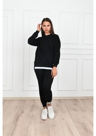 Resim Koza Butik Kadın Yanları Fermuar Detaylı Eşofman Takımı 3422-23 001 