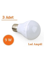 Resim FırsatVar Ev Tipi Tasarruflu 9W Led Ampul Aydınlatma 3 Adet Set 