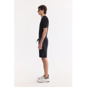 Resim AVVA Erkek Siyah Beli Lastikli Bağcıklı Bi-Stretch Soft Touch Regular Fit Şort A61Y3609 