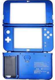 Resim Valley Of The Sun Koyu Mavi New3DSXL Ekstra Konut Durumda B/C/D Yüz Kabukları Seti Değiştirme, Yeni 3DS New3DS XL LL 3DSXL Oyun Konsolu, DIY Orta Ekran Çerçevesi/Düğme Faceplate/Pil Kapağı Plakaları 3 ADET 