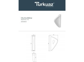 Resim Turkuaz Seramik Turkuaz Cerastyle City Pisuvar Ara Bölme Pisuvar Ara Bölmesi 