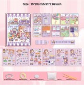 Resim Yaratıcı Diy Animasyonlu Sessiz Kitap Kız Giydirme Çocuk Eğitici El Yapımı Kağıt Kitap Bebek Tam Set Gıda Günlük Yaşam Kırmızı 