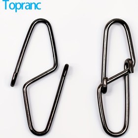 Resim Topranc 0-5# Çoklu Boyutlar Mevcut Balıkçılık Aksesuarları Toka Pim Bağlantı Halkası Çift Toka Tasarımı - Paslanmaz Dayanıklı Çift Kilitli Toka - Tüm Balıkçılık Türleri İçin İdeal 