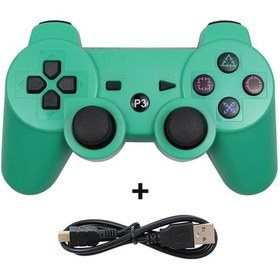 Resim Kablosuz Denetleyici Desteği Bluetooth Ps3 Konol Joystick Playstation 3 Joy Green 