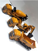 Resim Ailenizin Oyuncakçısı 3 OYUNCAK SÜRTMELİ KIRILMAZ İŞ MAKİNASI KEPÇELİ TIR MİKSER KAMYON 24X13CM KAFA DÖNER HAREKETLİ 