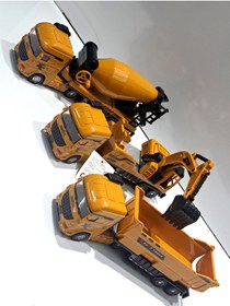 Resim Ailenizin Oyuncakçısı 3 OYUNCAK SÜRTMELİ KIRILMAZ İŞ MAKİNASI KEPÇELİ TIR MİKSER KAMYON 24X13CM KAFA DÖNER HAREKETLİ 