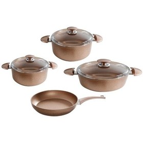 Resim Grena Bakır 7 Parça Tencere Seti 