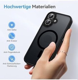 Resim iPhone 16 için MagSafe İle Uyumlu M.TK moveteck Plus Kılıf Mat Şarj Özellikli Darbe Önleyici Hassas Butonlu Renkli Yumuşak Kenar 