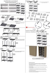 Resim CimriKese Plastik Raflı Portatif Bez Dolap Hızlı Ve Kolay Kurulumlu Bez Gardrop 