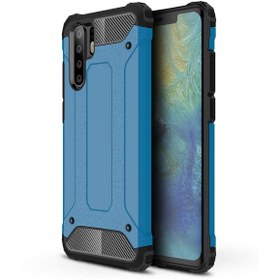 Resim Microsonic Huawei P30 Pro Kılıf Rugged Armor Mavi 