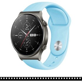 Resim 20mm 22mm Silikon Gt2 Kayış Huawei İzle Gt3 Gt 3 4 5 42 46mm Spor Bileklik Gt 2 Sky Blue 20mm Watch Band 