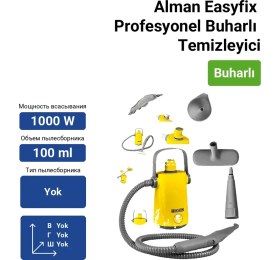 Resim Graizer Alman Easyfix Series Profesyonel Buharlı Temizlik Makinesi 2 kg Güçlü Buhar Kontrolü ve Aksesuarlar 