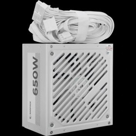 Resim Rampage RMP-650-80PB 650W 80+ 14CM Fan Power Supply (Beyaz) 