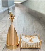 Resim Ponciko Gold Kaplama Peçetelik Havluluk 