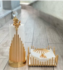 Resim Ponciko Gold Kaplama Peçetelik Havluluk 