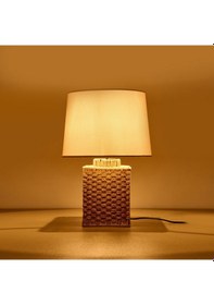 Resim Lighting Pario Abajur - Kahverengi / Beyaz - 50x30 Cm Çok Renkli 