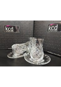 Resim Kcd 3856s 6 Kişilik 12 Parça Çay Seti Şeffaf 