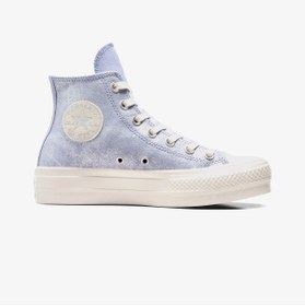 Resim Converse Chuck Taylor All Star Lift Kadın Lila Süet Platform Sneaker 