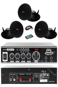 Resim Lastvoice Black Small-2 Tavan Hoparlör Ve Anfi Ses Sistemi Paketi (1 ANFİ 3 HOPARLÖR) 