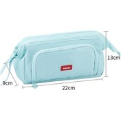 Resim Pazly Büyük Kapasiteli Çift Katmanlı Tuval Kalem Kutusu - Hafif Dayanıklı Seyahat Çantası Siyah Siyah 