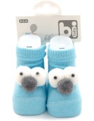 Resim Bibaby Unisex Bebek Mavi Eyes Çorabı 68303 