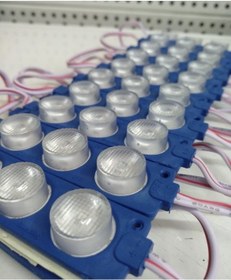 Resim 12 Volt 3’lü Lensli 3 Watt 3030 Reklamcı Modül Mavi - 10 Adet 