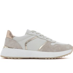 Resim Derimod Kadın Bej Bağcıklı Deri Sneaker 25SFD371914 