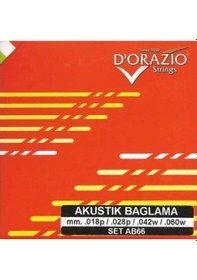 Resim D'orazio Ab66 Model Pyramid 0.18 Kısa Saplı Saz Tel Seti-Topuzlu 