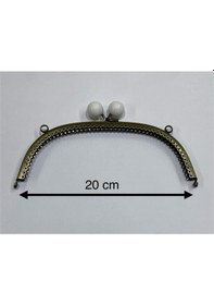 Resim Karantuhafiye Çanta Ve Cüzdan Klipsi Oval 20 Cm Incili Model Antik Beyaz İnci Antik Beyaz İnci Çok Renkli 