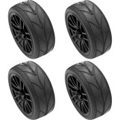Resim Decisive Adet 1/10 Lastik Lastik Rc Yarış Arabası Lastikleri Yol Tekerlek Jantı Için Fit 9068-6081 Rc Araba Parçası (Yurt Dışından) 