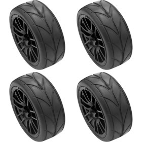 Resim Decisive Adet 1/10 Lastik Lastik Rc Yarış Arabası Lastikleri Yol Tekerlek Jantı Için Fit 9068-6081 Rc Araba Parçası (Yurt Dışından) 