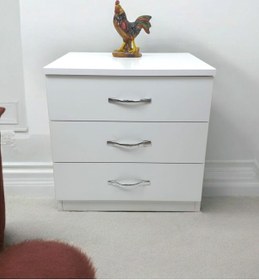 Resim 3 Çekmeceli Komodin- Beyaz Beyaz 