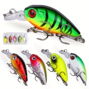 Resim 5'li Crankbait Balıkçılık Yem Seti, 3.8g - Karışık Renkler, Dayanıklı ABS Malzeme, Sevgililer Günü & Babalar Günü Hediyesi için Mükemmel 