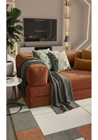 Resim Ard & Garden Liona 100x200 Yatak Olabilen Kanepe Modüler Çok Fonksiyonlu Aktivite Koltuk Kiremit Kiremit 