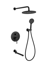 Resim Fj-4155 Mat Siyah Ankastre Duş Takımi Fj-4155 Diğer 