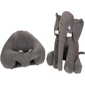 Resim Gri Bebek Destek Oturma Minderi Ve Gri Uyku Fili 