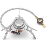 Resim Qingmipy 3500w Çadırcıklı Dış Mekan Ateşleyici, Paslanmaz Çelik Kollapsible Gazlı Ocak, Yüksek Sıcaklık Dayanıklı Kamp Mutfak Gereci 