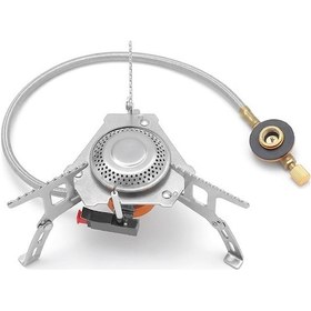 Resim Qingmipy 3500w Çadırcıklı Dış Mekan Ateşleyici, Paslanmaz Çelik Kollapsible Gazlı Ocak, Yüksek Sıcaklık Dayanıklı Kamp Mutfak Gereci 