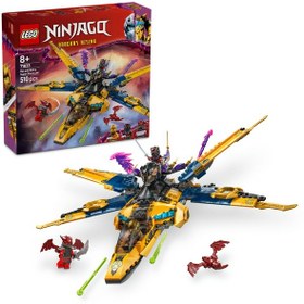 Resim LEGO® NINJAGO® Ras ve Arin'in Süper Fırtına Jeti 71833 - 8 Yaş ve Üzeri Çocuklar için 3 Ninja Minifigürü İçeren Oyuncak Yapım Seti (510P) 
