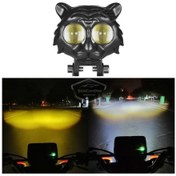 Resim Kedi Göz Sis Farı Çift Renk Sarı-beyaz 9-60v Araç Motosiklet Off Road Led Lamba Delici Yayıcı Projektör 50w Metal Arazi Çalışma Lambası 1 Adet 00 Şüscaroto Aksesuar 