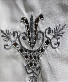 Resim Çeyiz Diyarı Lale Nakışlı Fiskos Krem Gri 100x100 Cm 