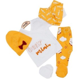 Resim Mdm Bear Nakişli 5'li Zibin Takim 3 Ay Sari Sarı 