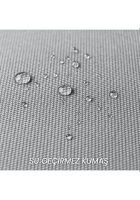Resim Ecm Proger Gri Şezlong Minderi Su İtici Kumaş Katlanır Taşınabilir Hafif Pratik Plaj Bahçe Minderi 