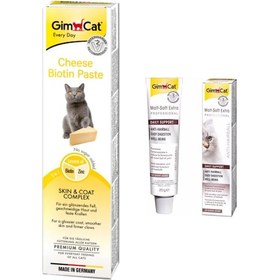 Resim Gimcat Biotin Peynir Kedi Macun 50 G + Malt Paste Kedi 20 G 