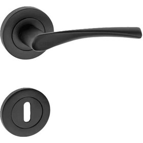 Resim Nma Bravo Rozetli Kapı Kolu Yale Mat Siyah 