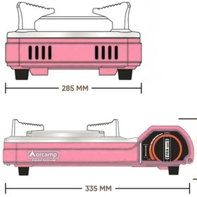 Resim Tekli Portatif Pro Seramik Ocak - Orcamp - Pembe (CK-508) 