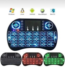 Resim Genel Markalar Işıklı Mini Klavye Mouse Smart Tv Box Pc Şarjlı Pg-8035 Oyuncu Kalvye 